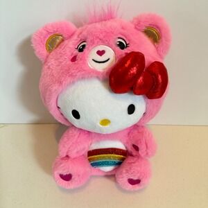 Hello Kitty Care Bear‎ Plushie Pink Rainbow Basic Fun 2024 Cute Kawaii